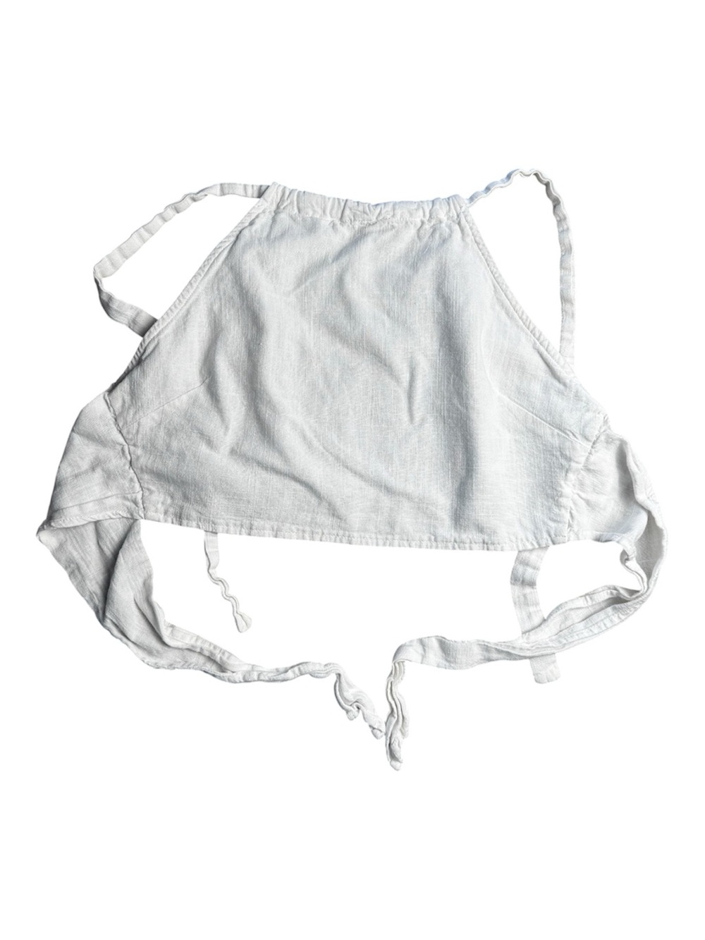 Cotton Candy White Linen Halter Top